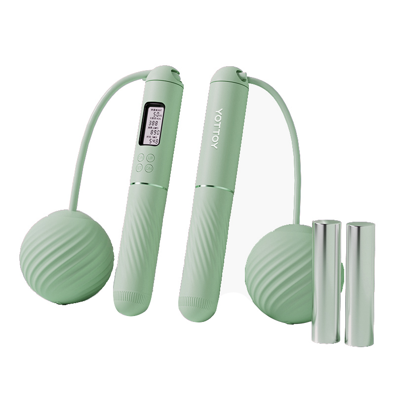 yottoy无绳跳绳 成人儿童专业负重智能计数运动健身训练跳绳  单位：件 气泡绿